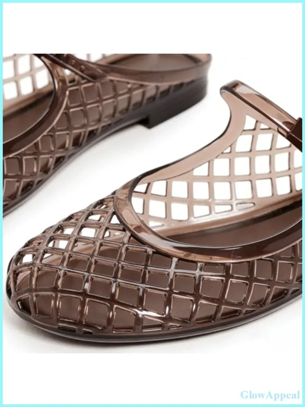 Women's Clear Jelly Mary Jane Flats Slingback Sandals Low Heel